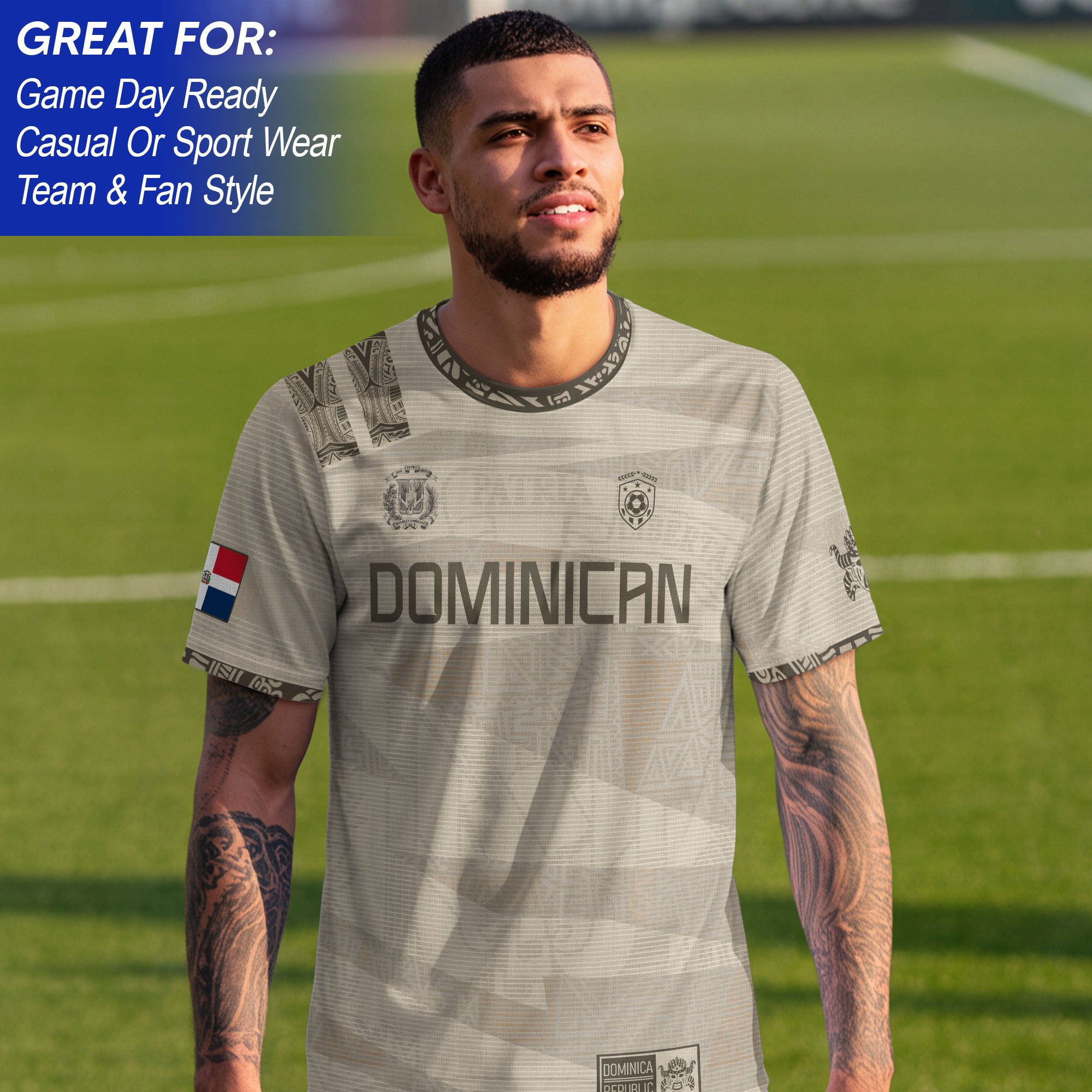 Dominican Republic Heritage Beige Earth Tone National Soccer Jersey