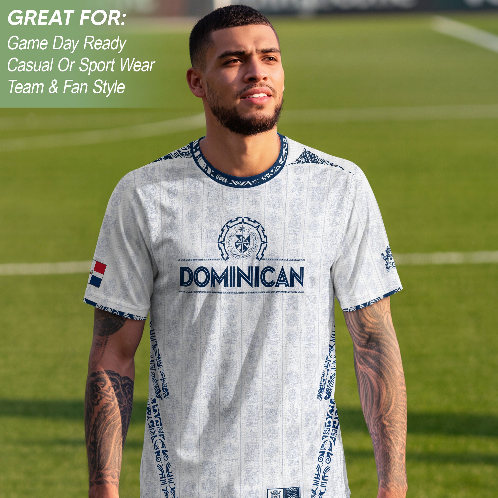 Dominican Republic Heritage White Patchwork Soccer Jersey