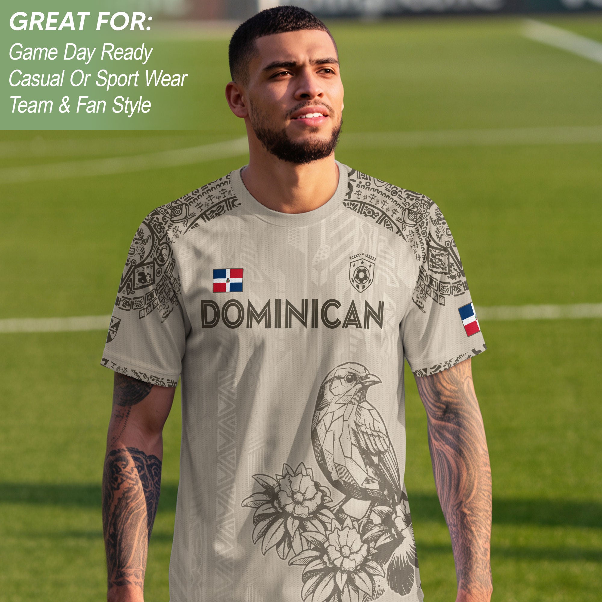 Dominican Republic Orgullo Dominicano Beige Cigua Palmera Soccer Jersey