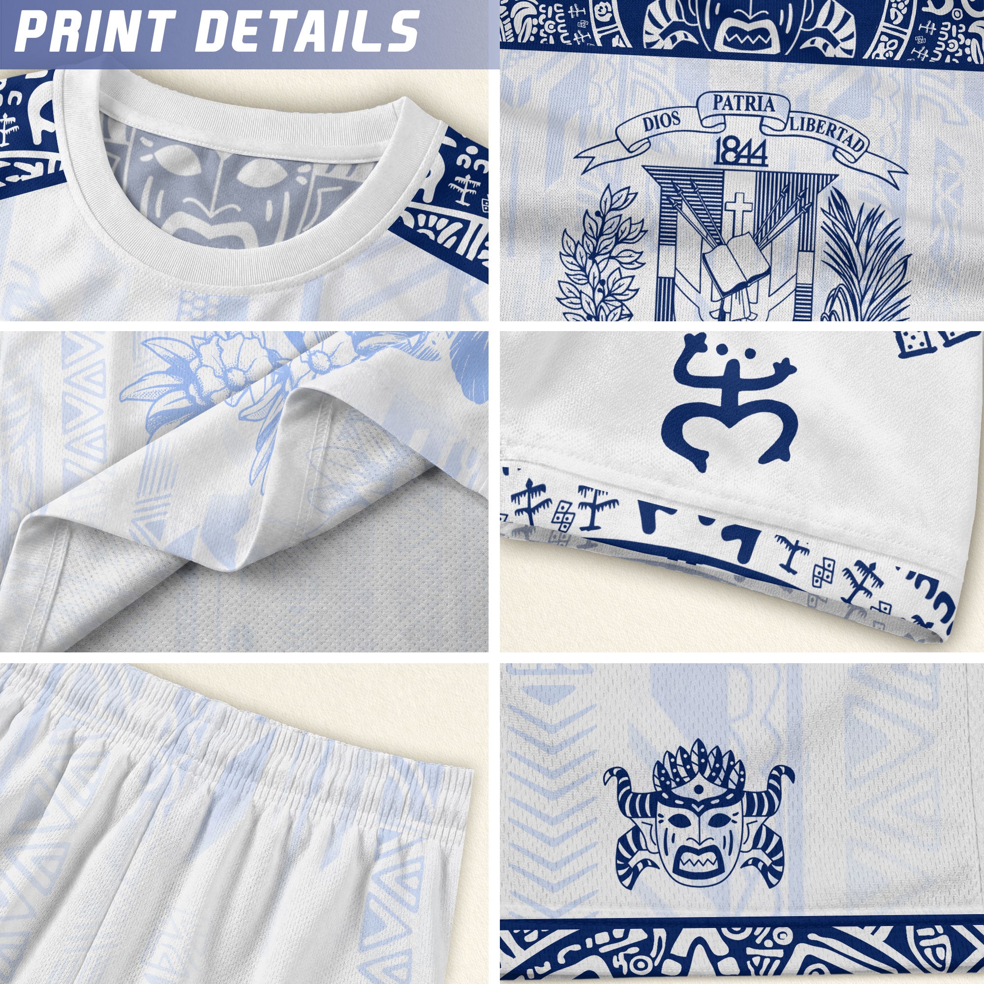 Dominican Republic Kids Youth Orgullo Dominicano White Cigua Palmera Soccer Jersey