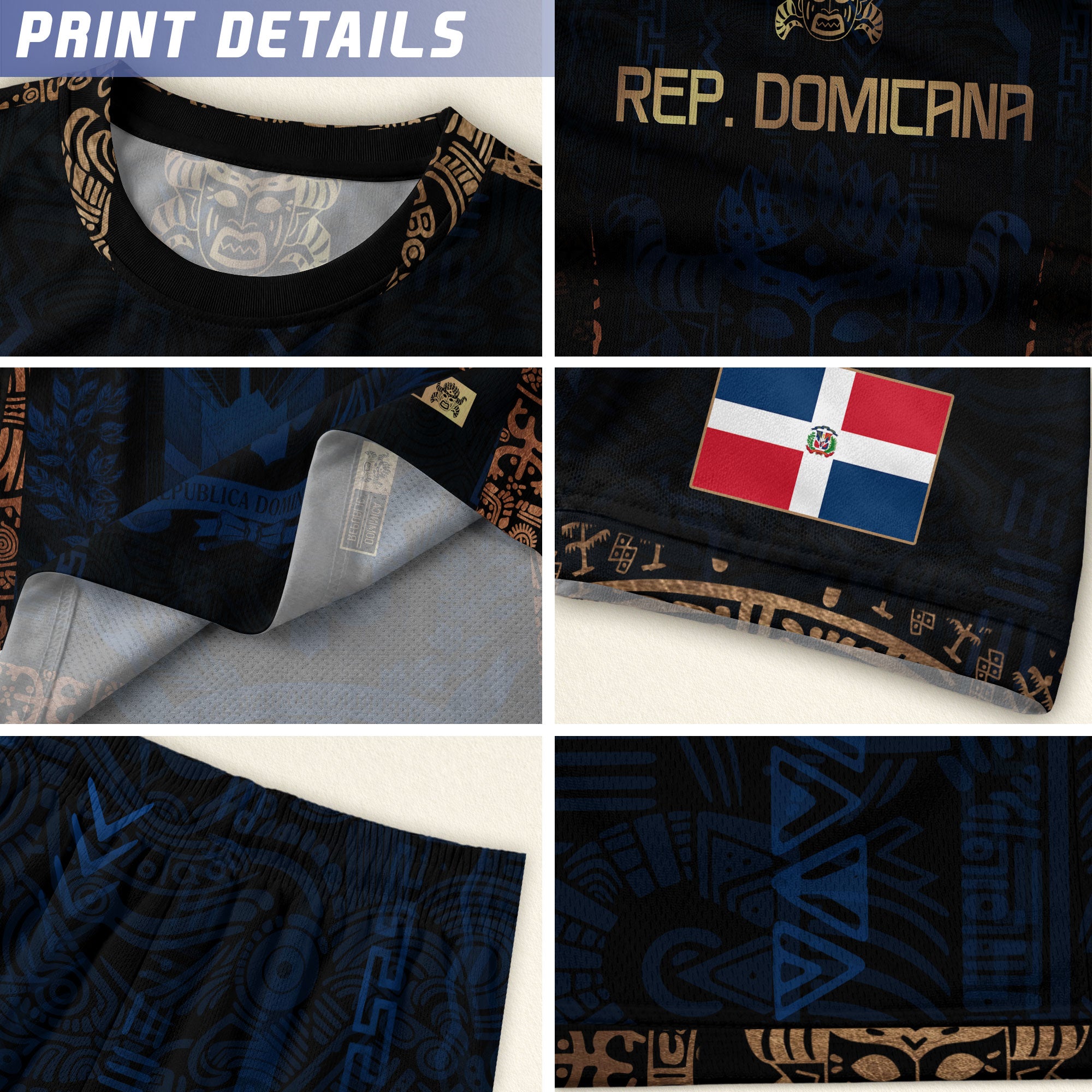 Dominican Kids Soccer Jersey Navy Pride Collection