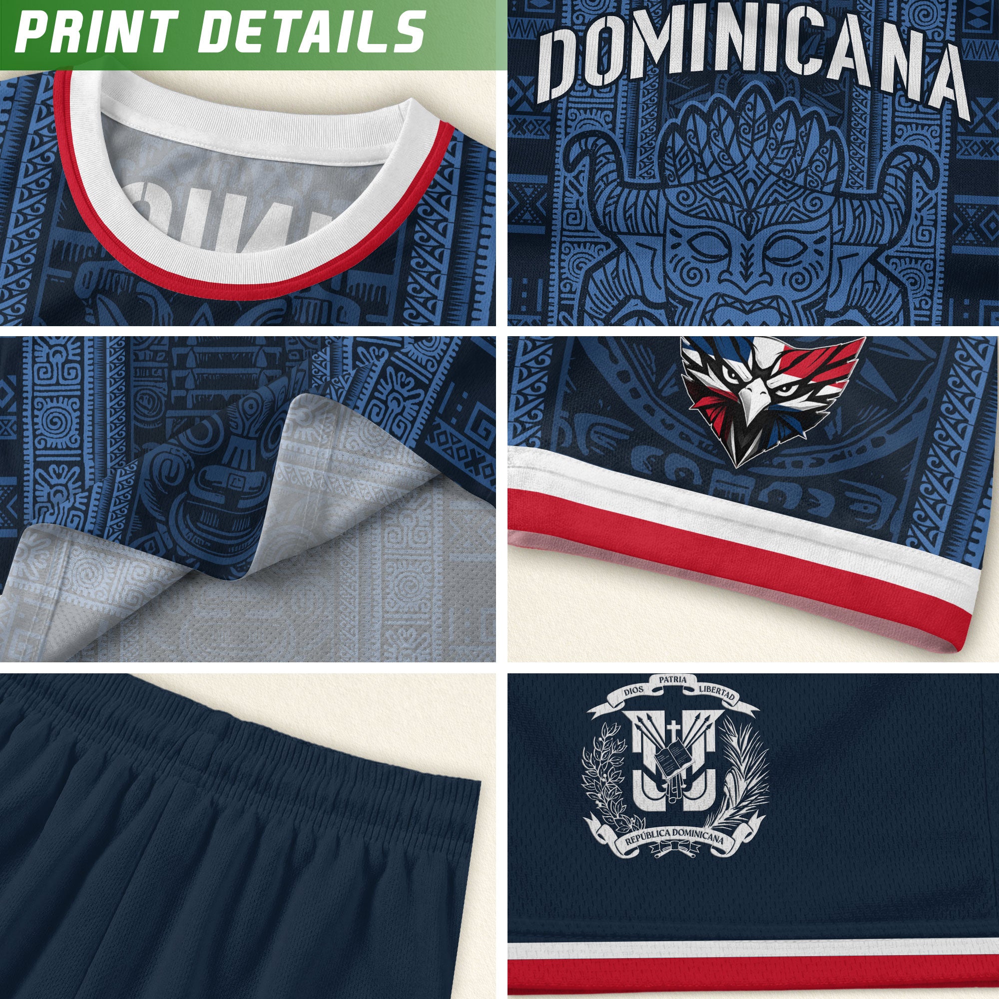 Dominican Cultural Heritage Soccer Jersey Navy, Identity & Pride Edition