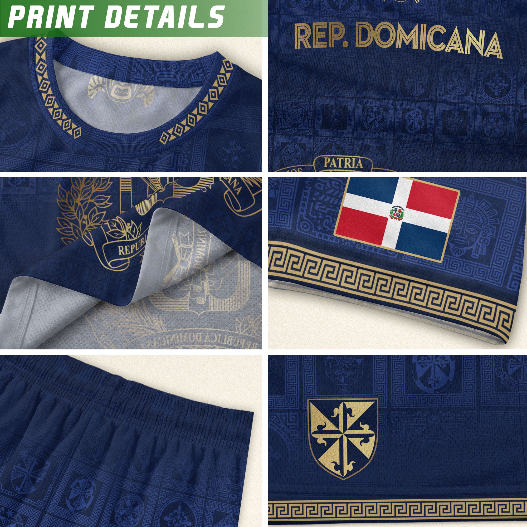 Dominican Republic Heritage Navy Gold Athletic Independence Soccer Jersey