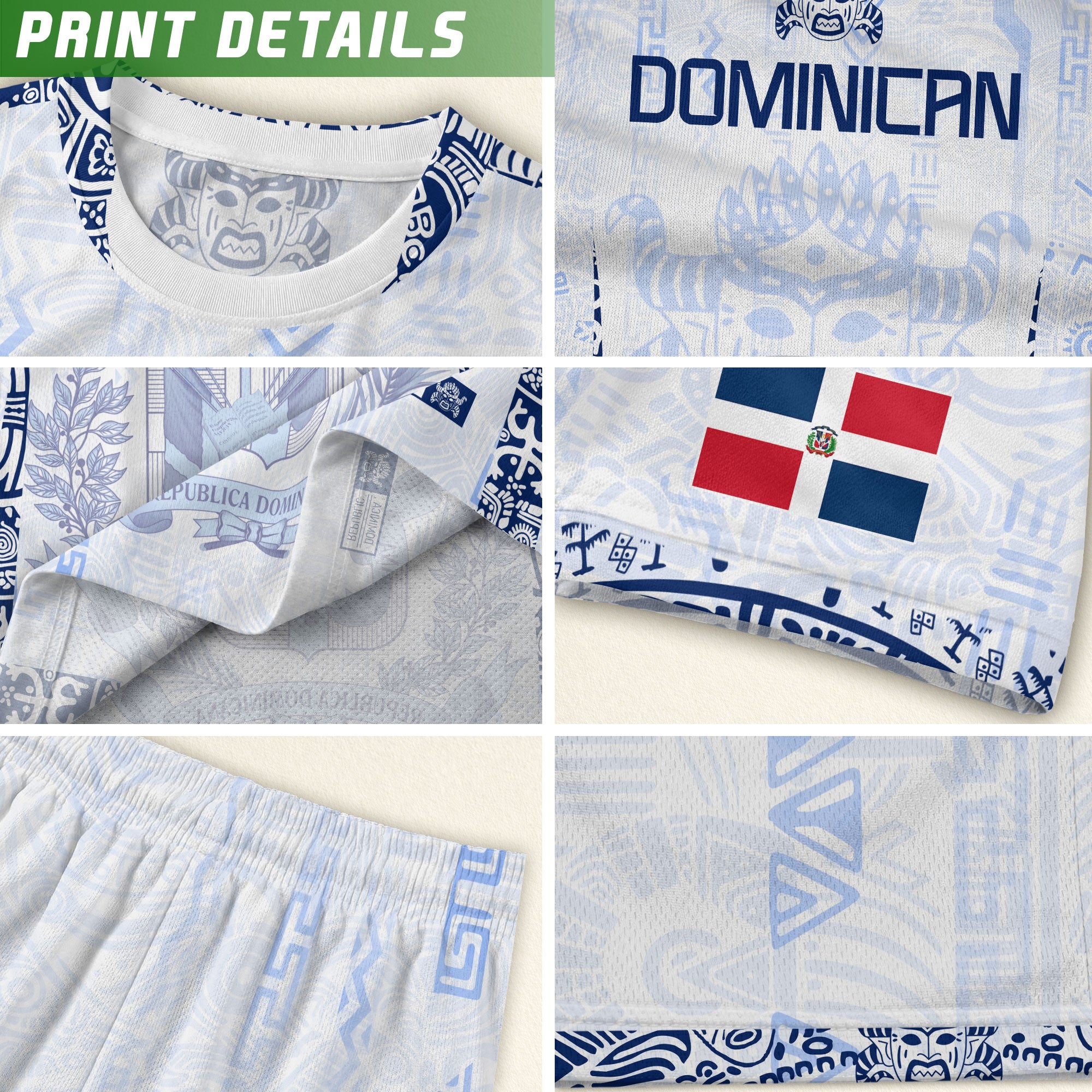 Dominican Republic Orgullo Dominicano White Mask Soccer Jersey