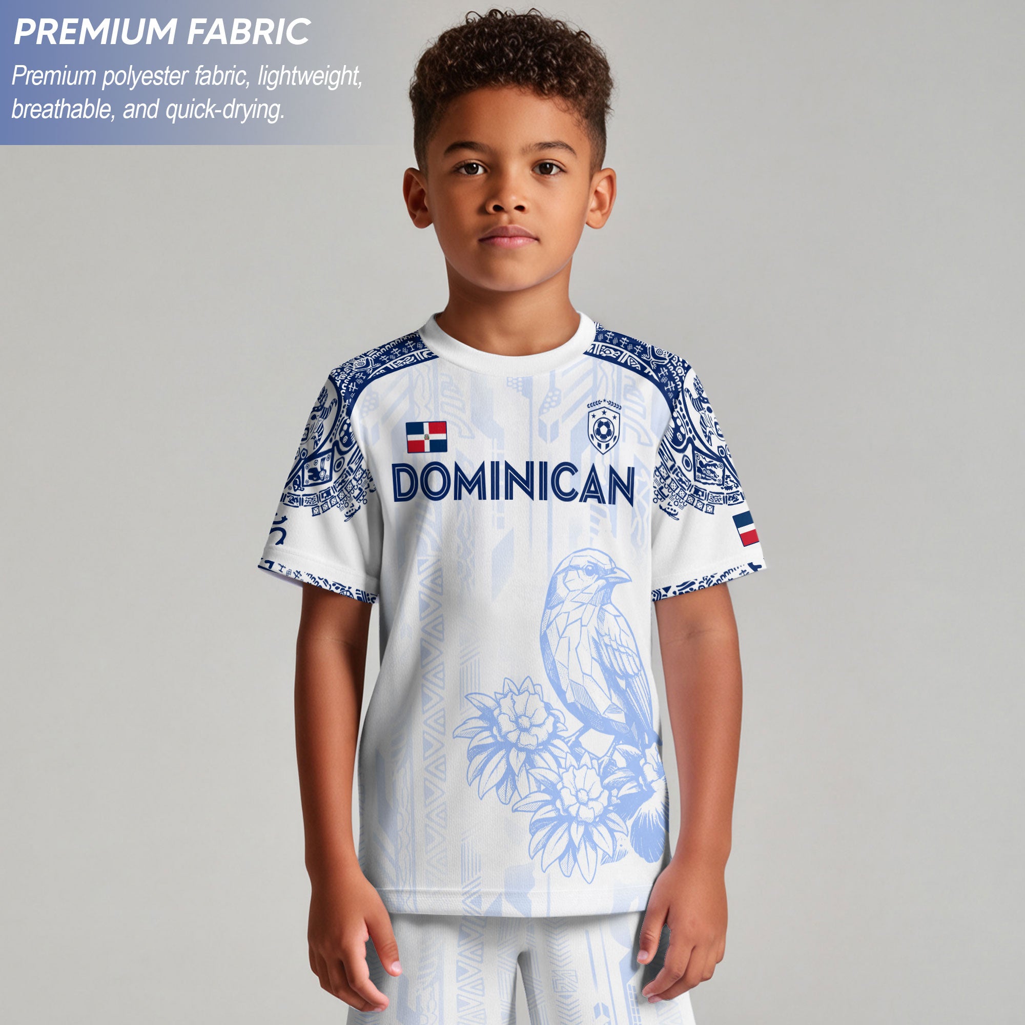 Dominican Republic Kids Youth Orgullo Dominicano White Cigua Palmera Soccer Jersey