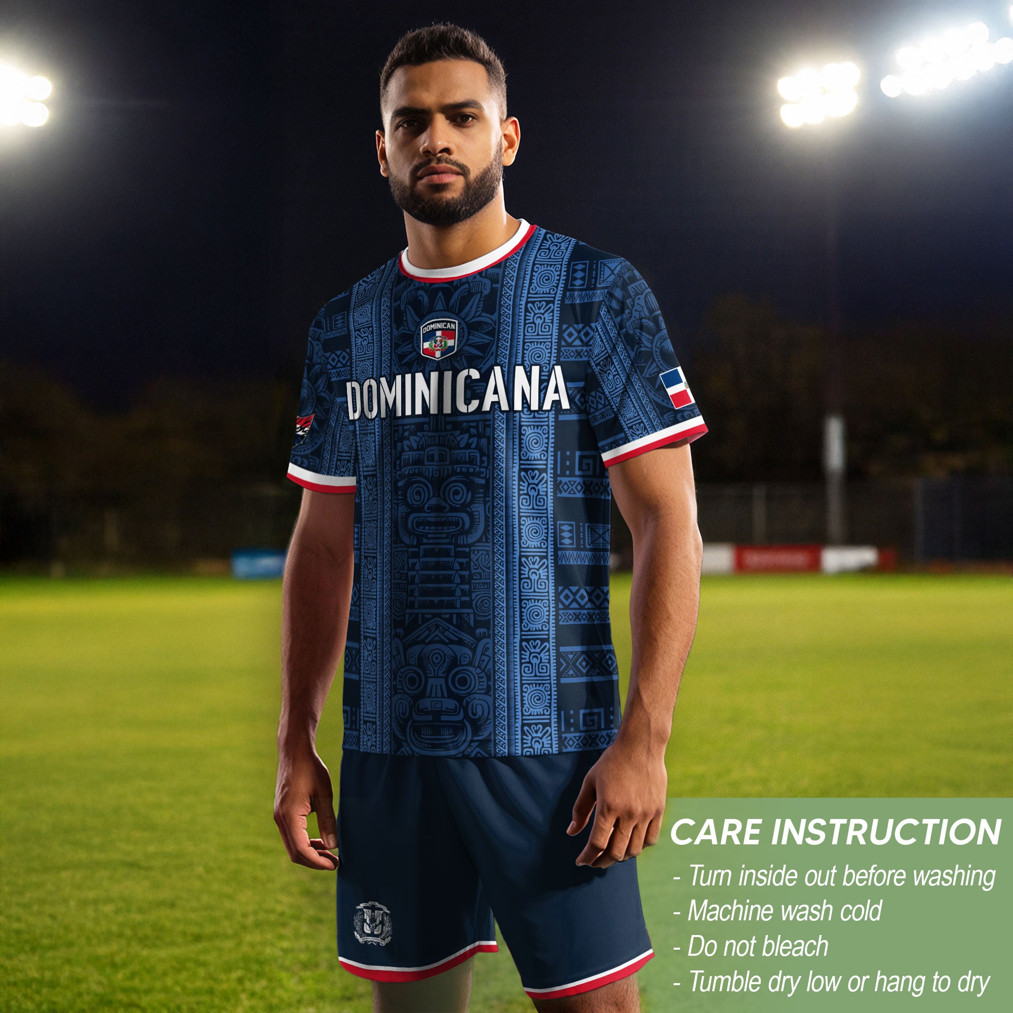 Dominican Cultural Heritage Soccer Jersey Navy, Identity & Pride Edition