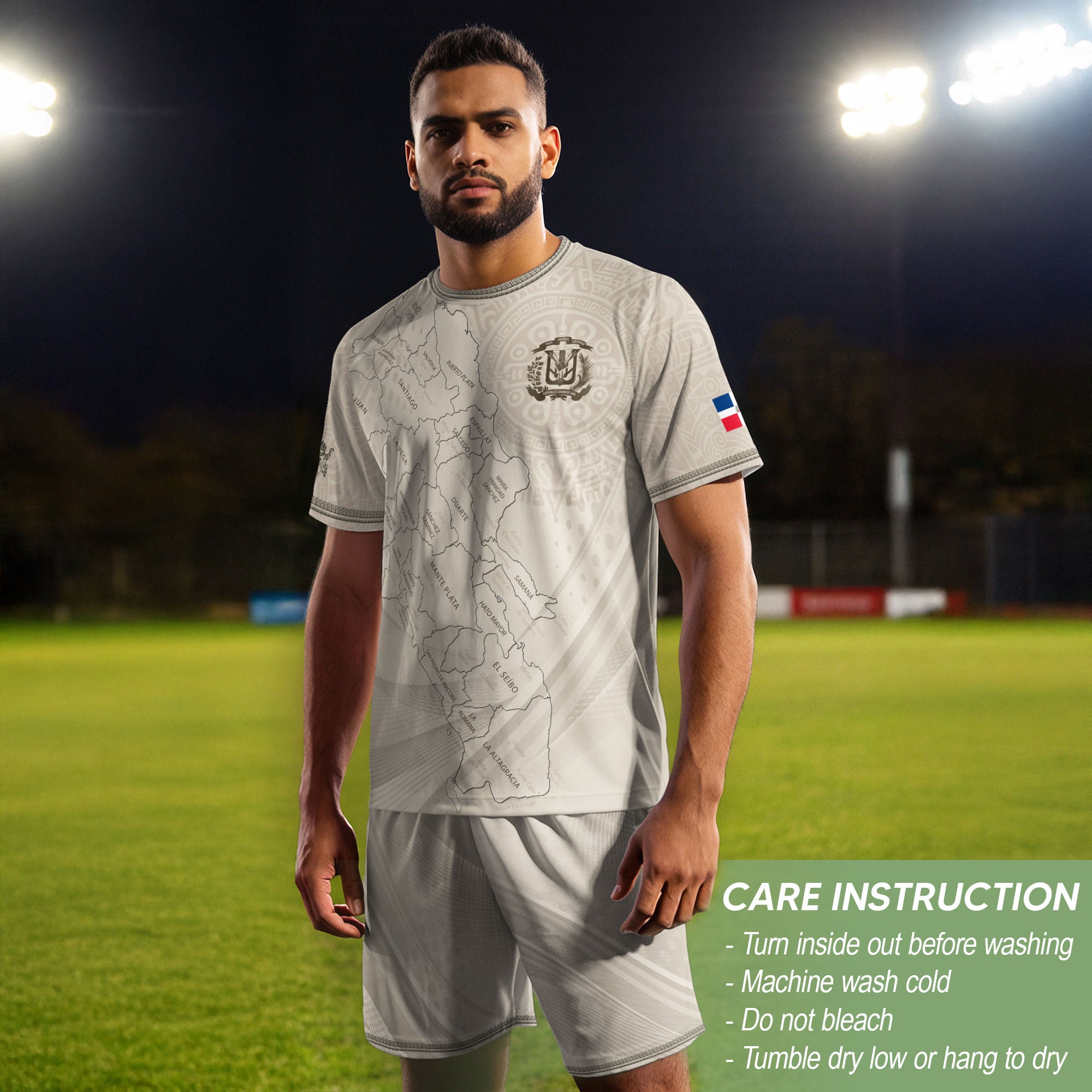Dominican Cultural Identity Soccer Jersey Beige, Heritage & Pride Edition