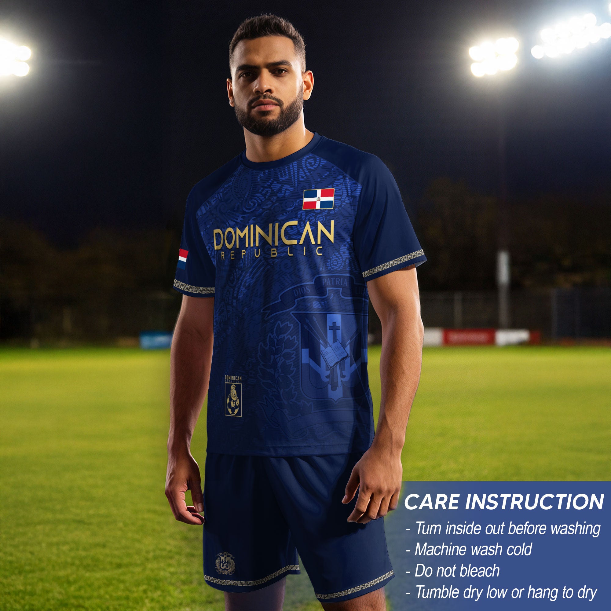 Dominican Heritage Soccer Jersey Navy And Gold, Cultural Pride and National Identity