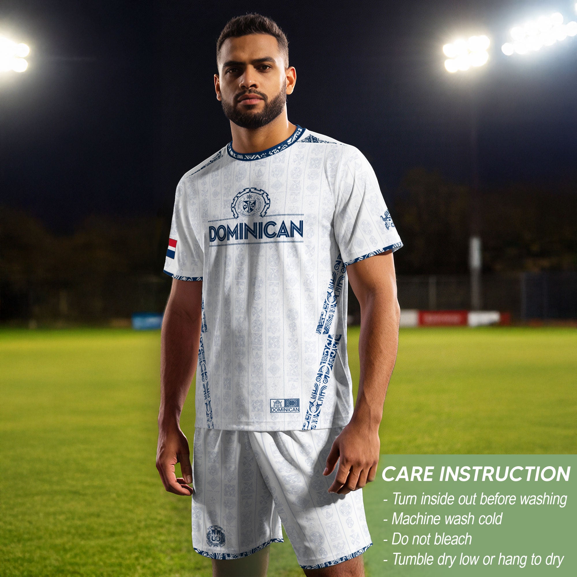 Dominican Republic Heritage White Patchwork Soccer Jersey