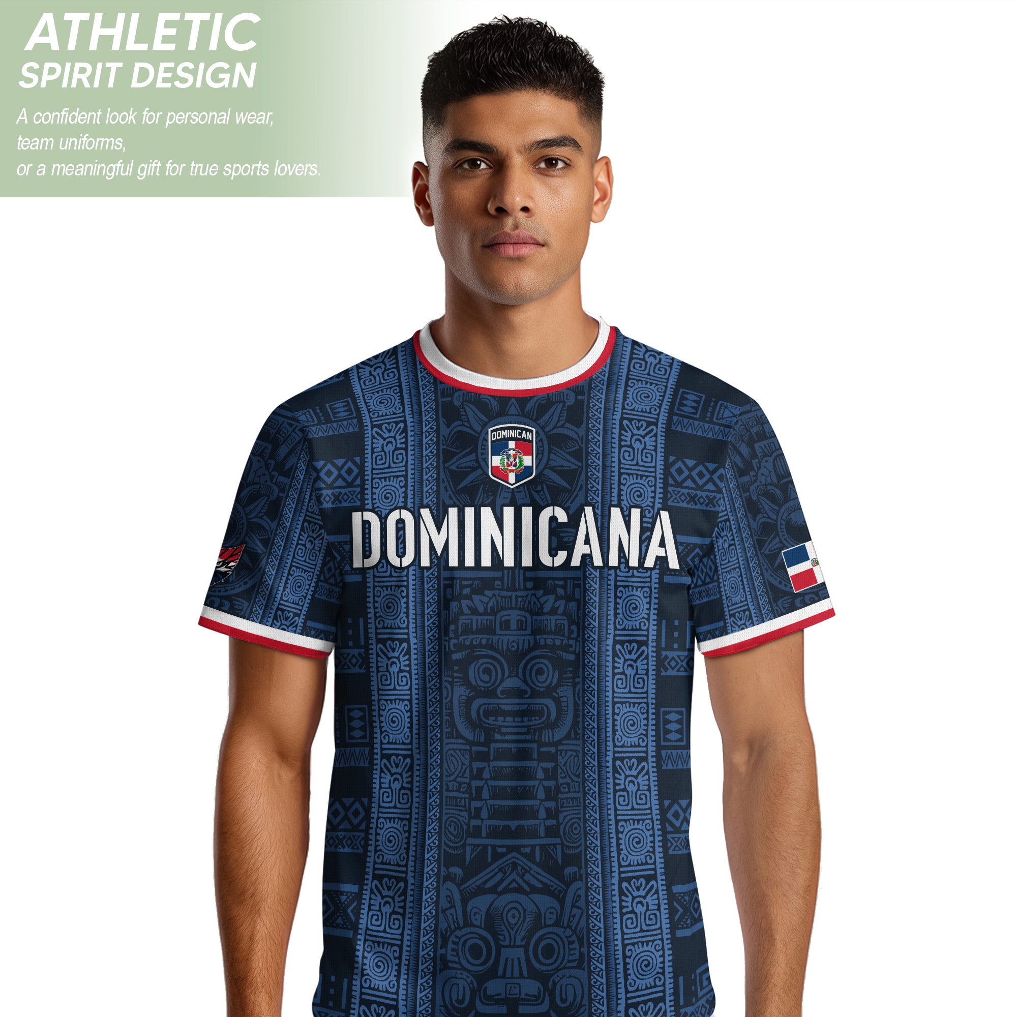 Dominican Cultural Heritage Soccer Jersey Navy, Identity & Pride Edition