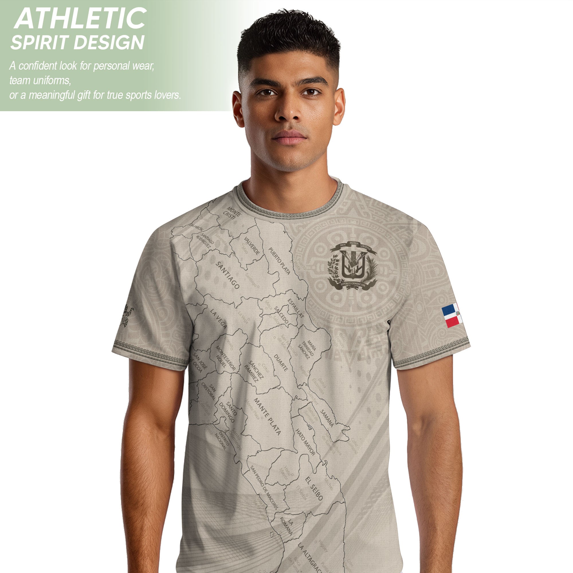 Dominican Cultural Identity Soccer Jersey Beige, Heritage & Pride Edition