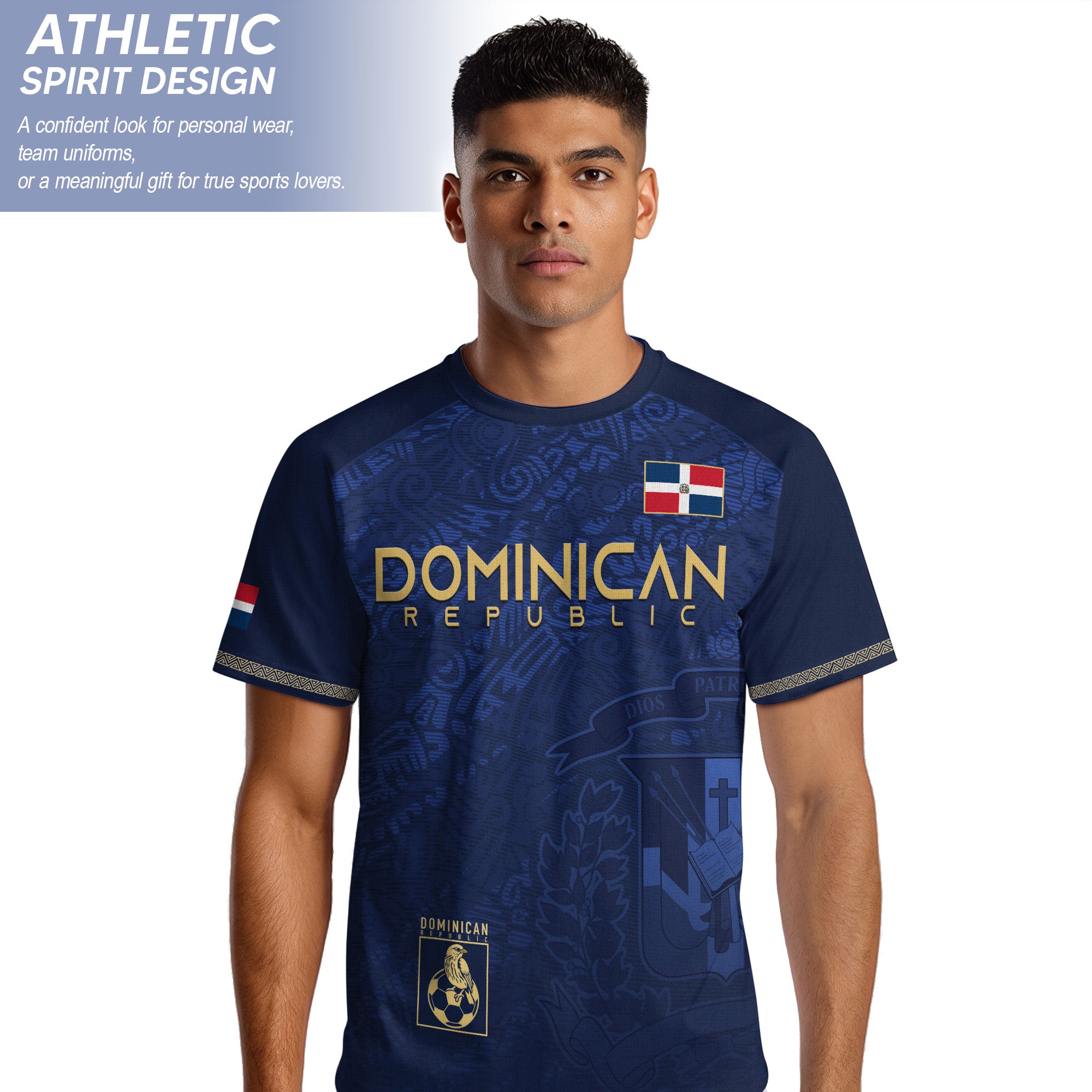 Dominican Heritage Soccer Jersey Navy And Gold, Cultural Pride and National Identity