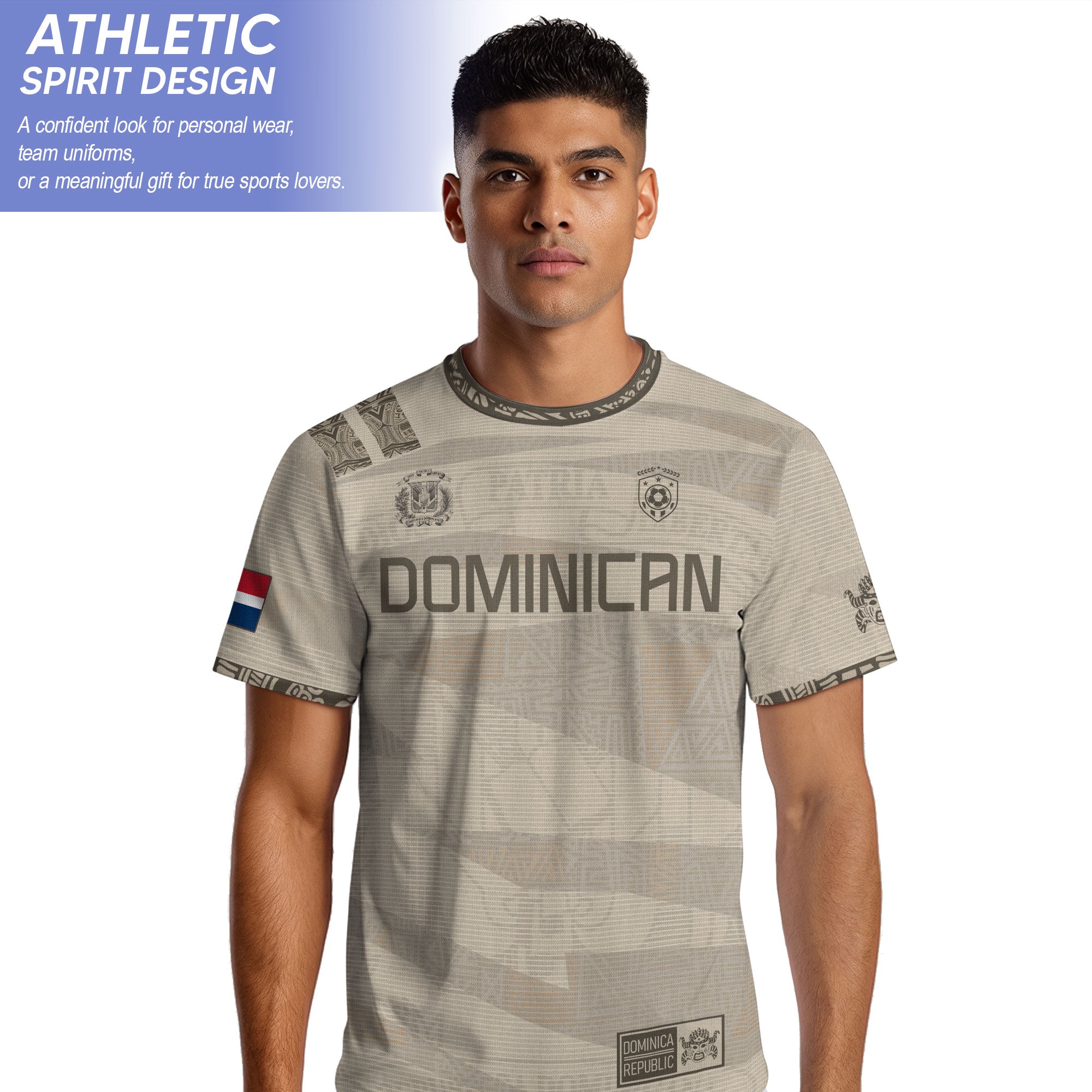 Dominican Republic Heritage Beige Earth Tone National Soccer Jersey