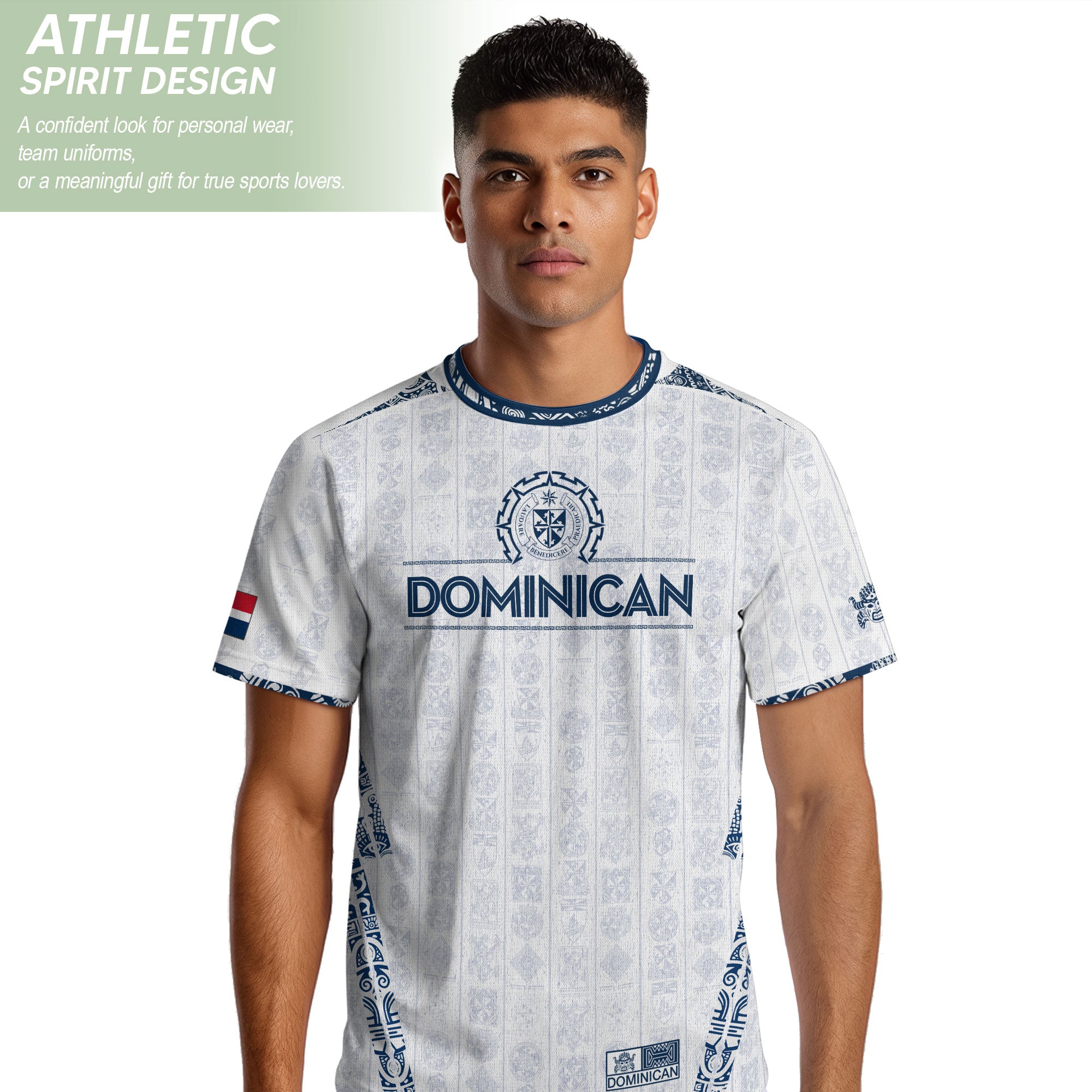Dominican Republic Heritage White Patchwork Soccer Jersey