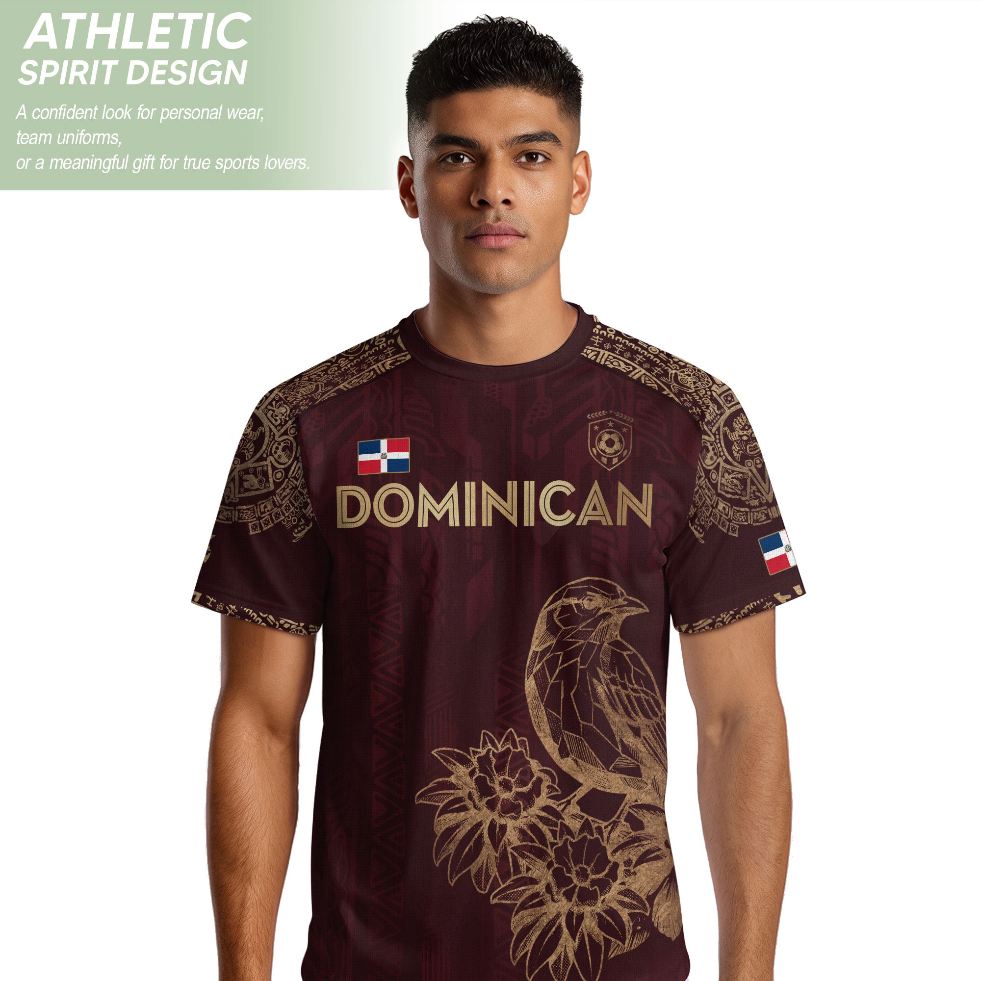 Dominican Republic Orgullo Dominicano Maroon Gold Cigua Palmera Soccer Jersey