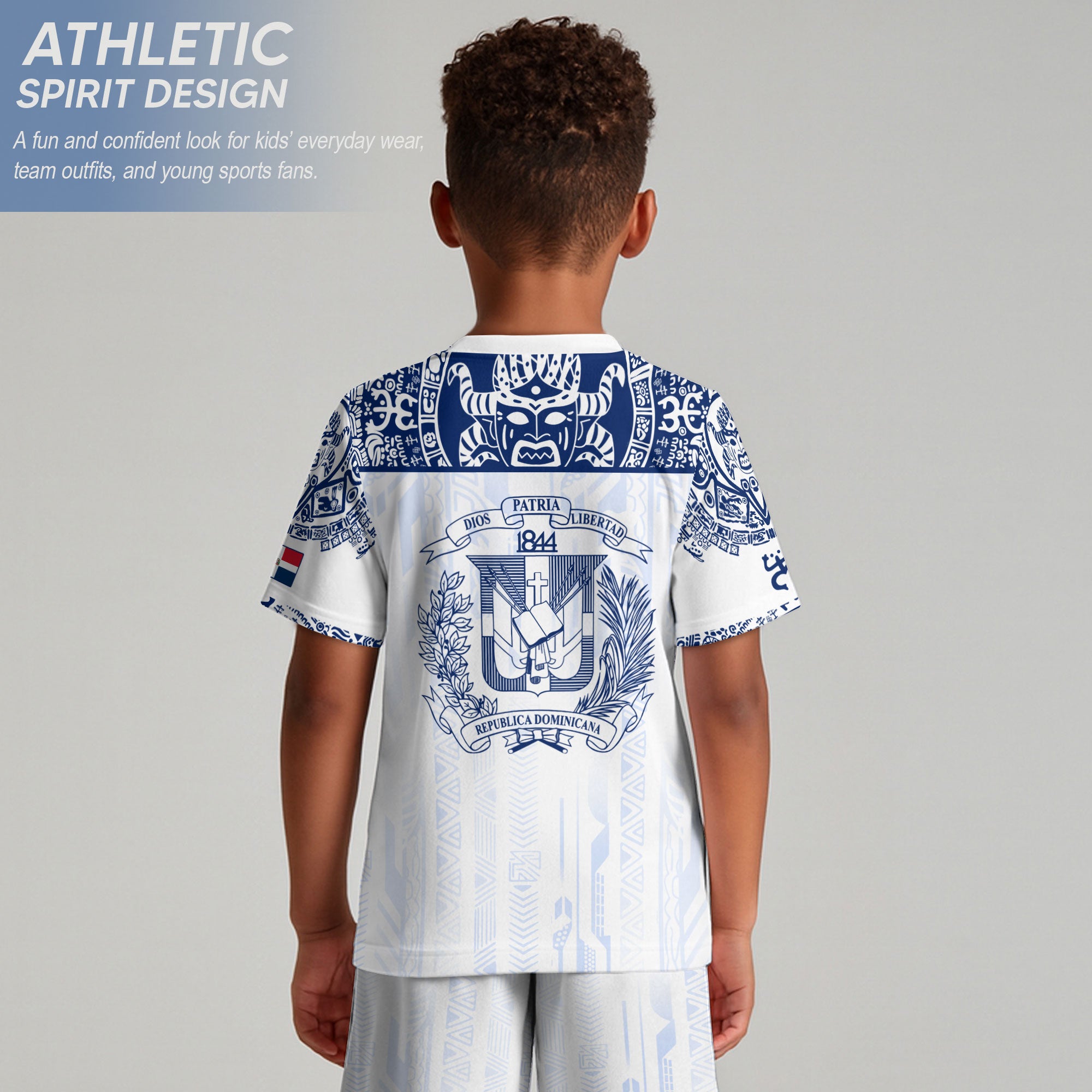 Dominican Republic Kids Youth Orgullo Dominicano White Cigua Palmera Soccer Jersey