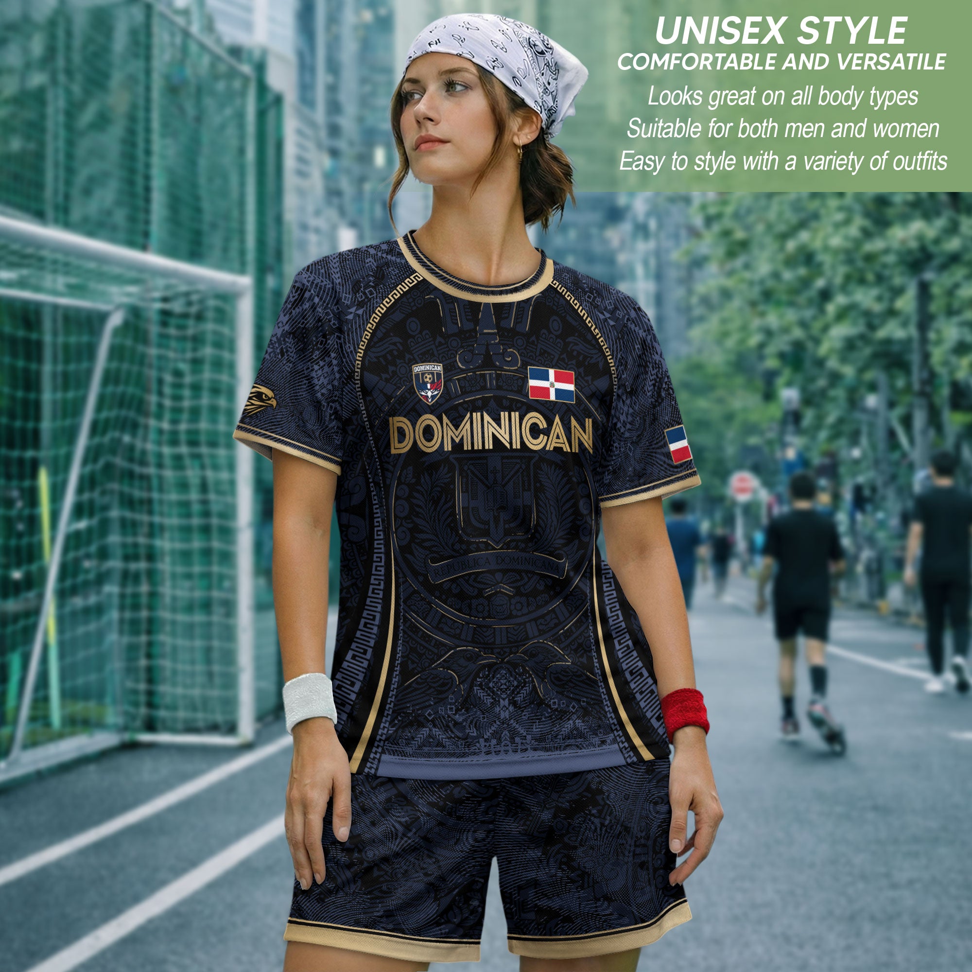 Dominican Republic Heritage Navy Gold Geometric National Soccer Jersey