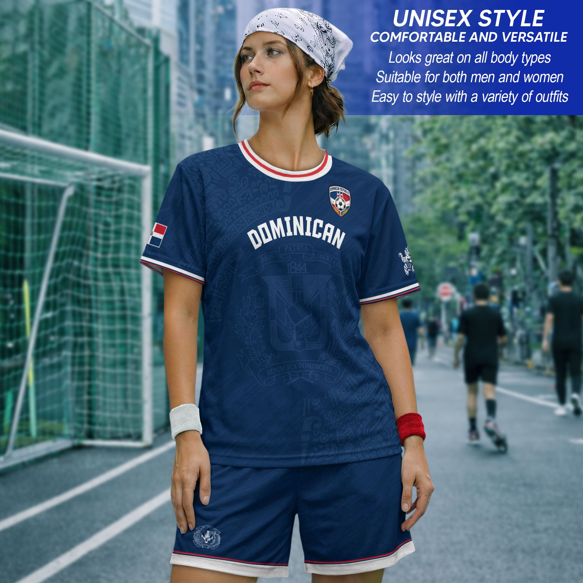 Dominican Republic Heritage Royal Navy National Graphic Soccer Jersey