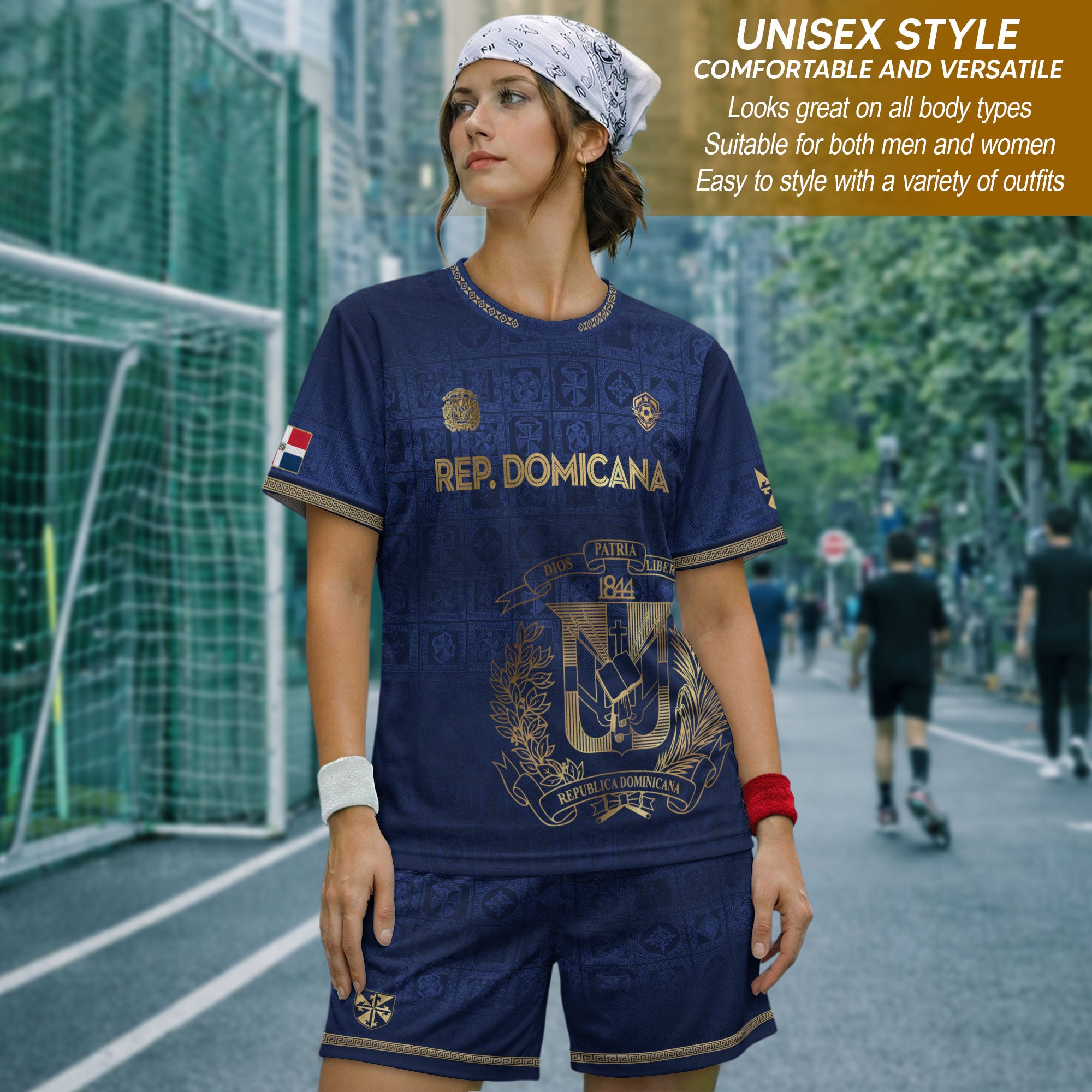 Dominican Republic Heritage Navy Gold Athletic Independence Soccer Jersey