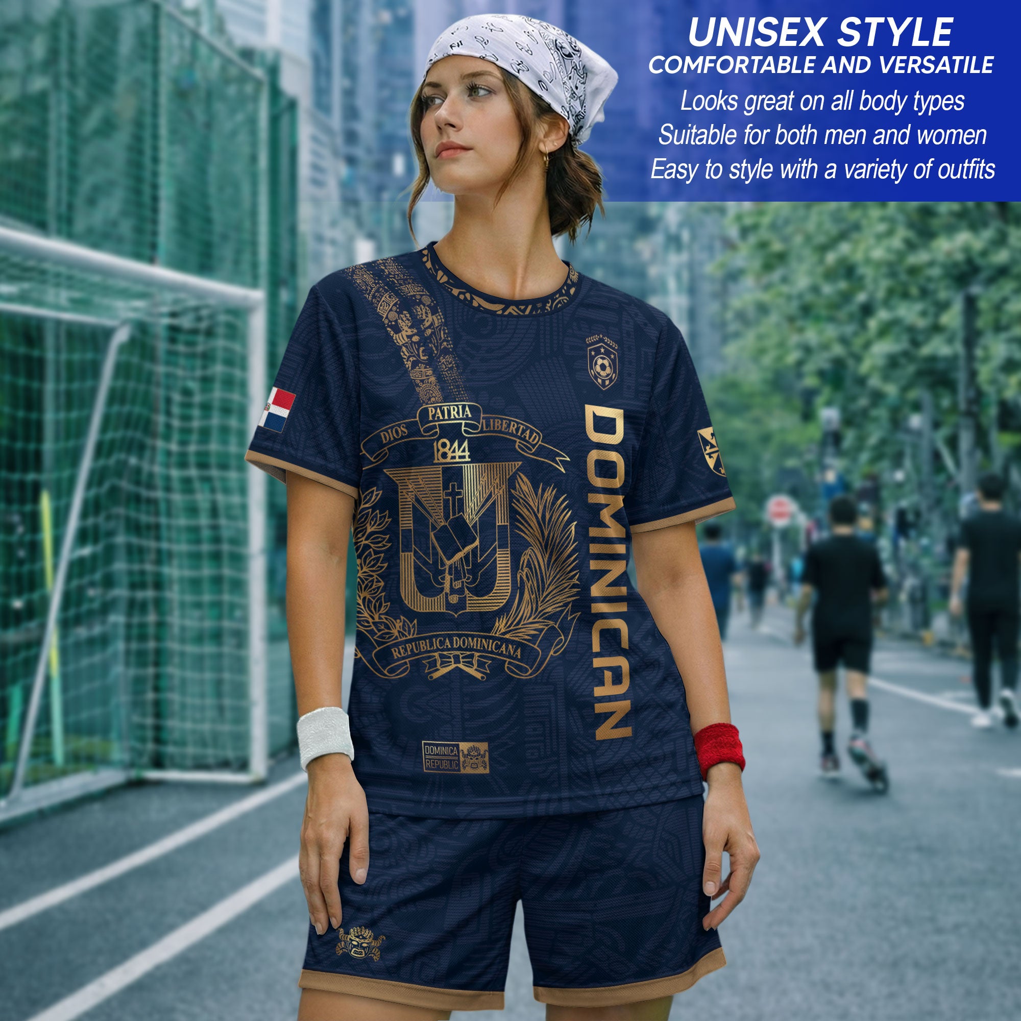 Dominican Republic Navy Gold Vintage National Heritage Shirt Soccer Jersey