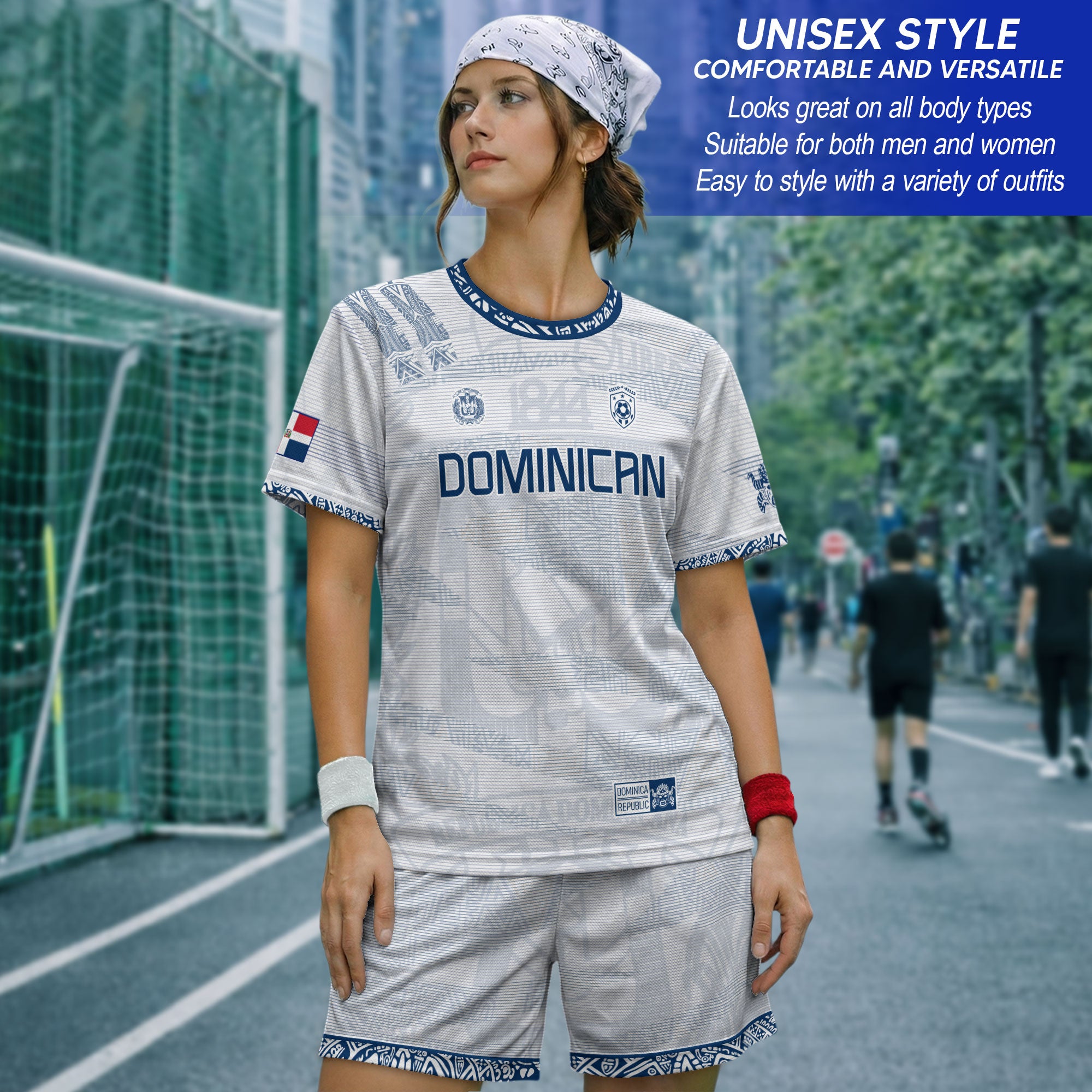 Dominican Republic Heritage White Blue National Soccer Jersey