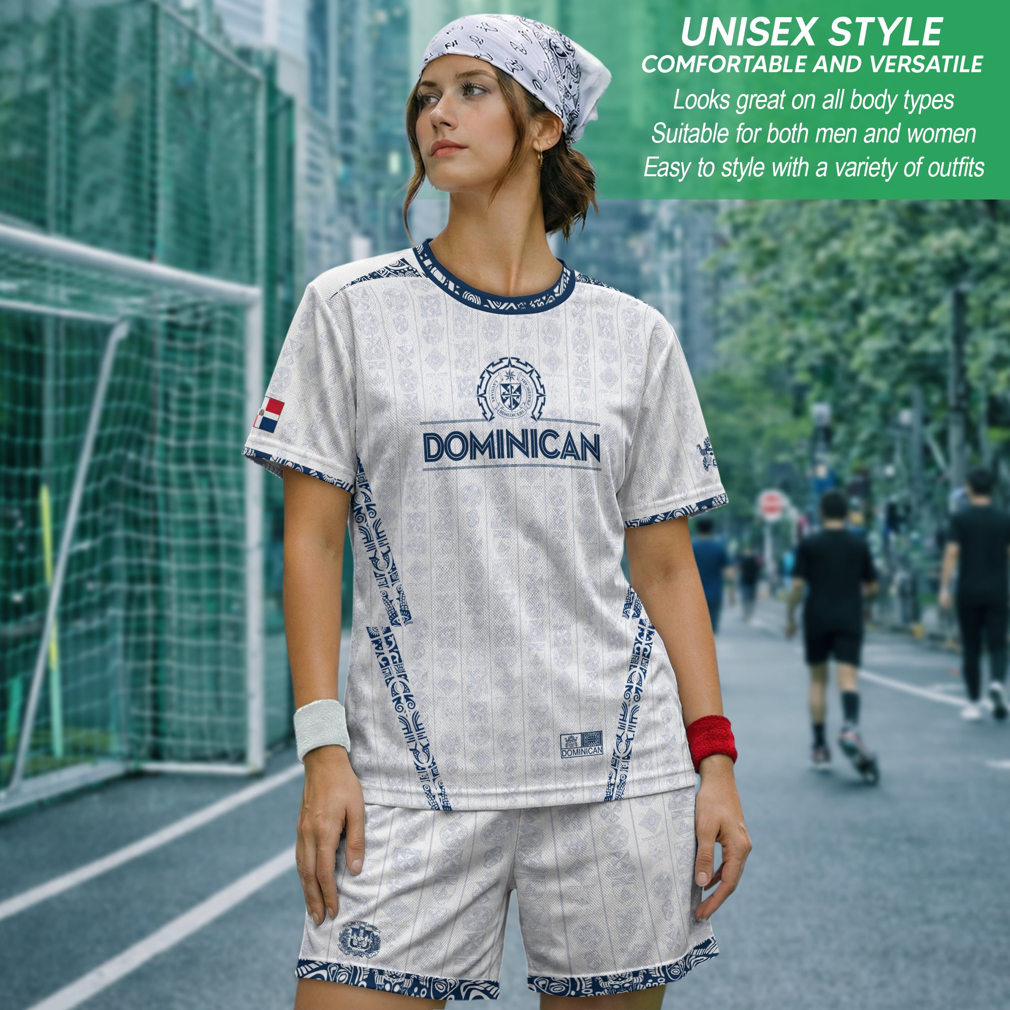 Dominican Republic Heritage White Patchwork Soccer Jersey