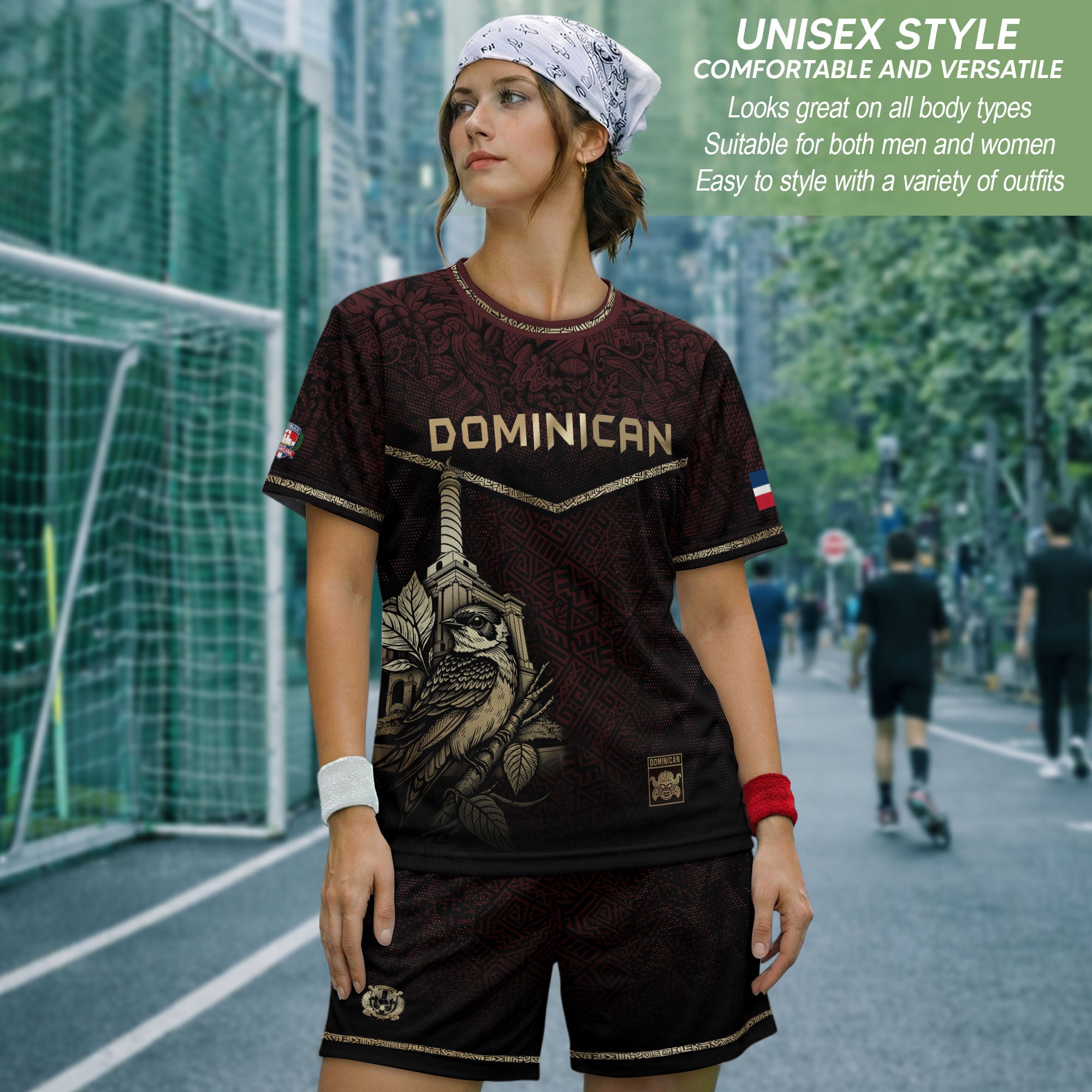 Dominican Cultural Legacy Soccer Jersey Maroon Black, Identity & Pride Apparel