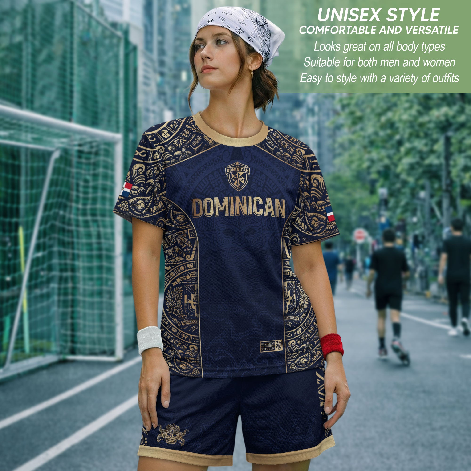Dominican Republic Independence Navy Gold Mask Heritage Soccer Jersey