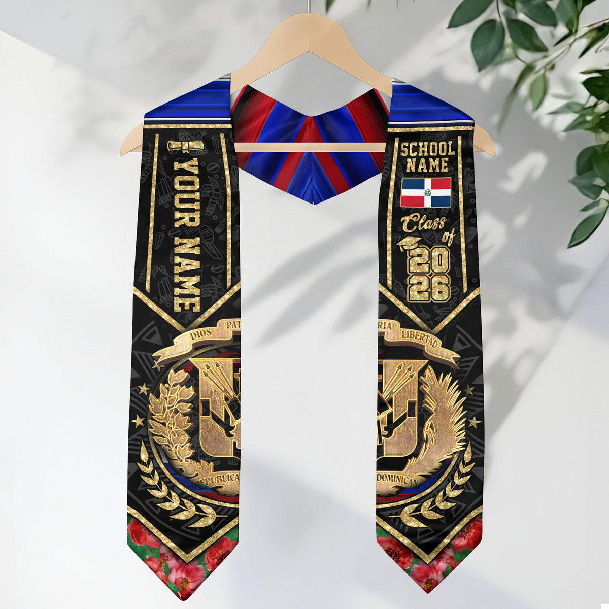 Custom Dominicana Graduation Stole Dominican Grad Sash, Class of 2026 Graduate Gift